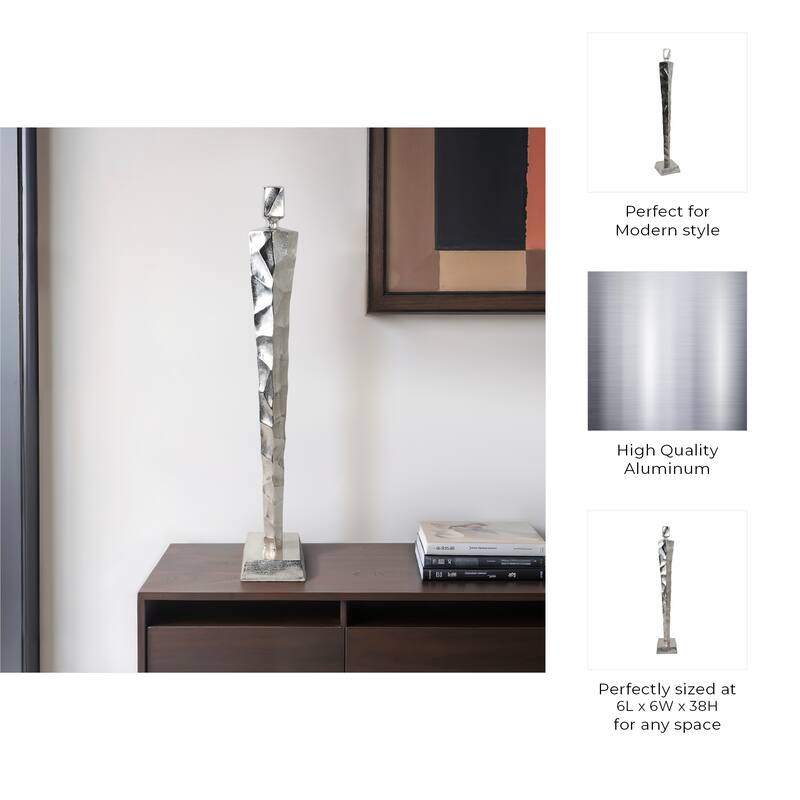 Metal Aluminum Sculpture Decorative Abstract Figure Modern Accent