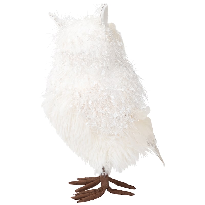 Standing Snow Owl Christmas Figure - 12.25" - White
