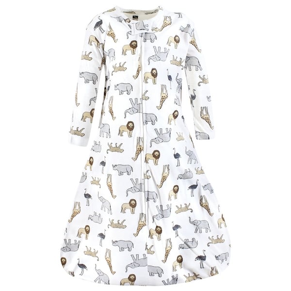 slide 1 of 1, Hudson Baby Long Sleeve Cotton Jersey Sleeping Bag, Sack, Blanket, Modern Safari