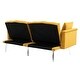 preview thumbnail 74 of 115, Velvet Loveseat Sofa Bed with 2 Pillows, Mid Century 2-Seat Couches Convertible Sofa Bed for Living Room, Bedroom,Office