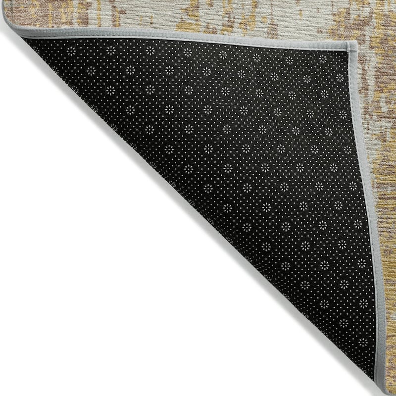 Machine Washable Indoor/ Outdoor Abstract Chantille Rug