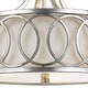 preview thumbnail 2 of 2, Libby Langdon for Crystorama Graham 3 Light Antique Silver Ceiling Mount - 15'' W x 11'' H