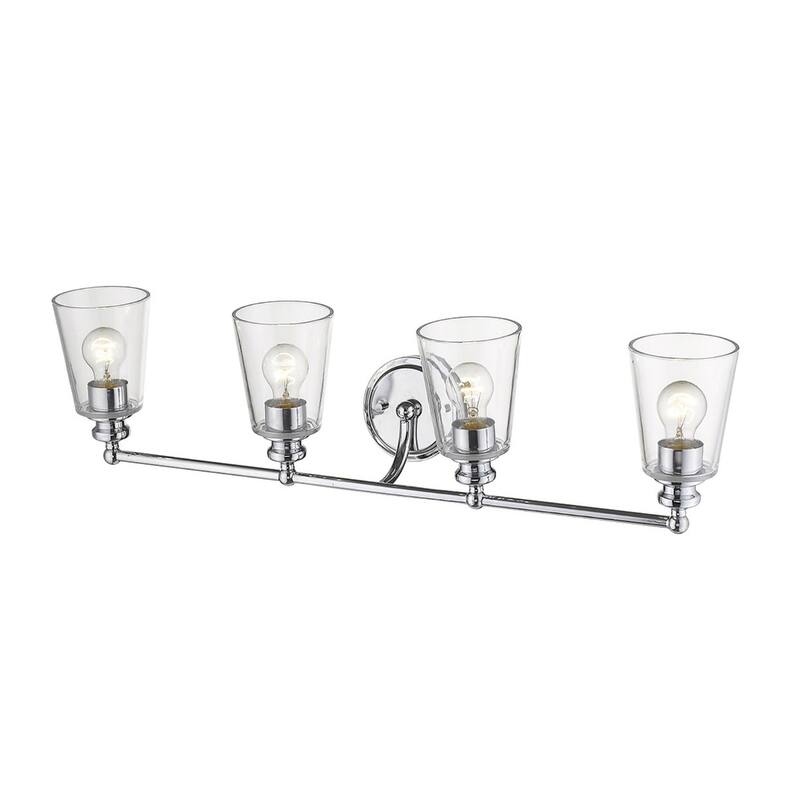 Modern Clear Glass Shade Wall Sconce with Swing Arm for Home Lighting