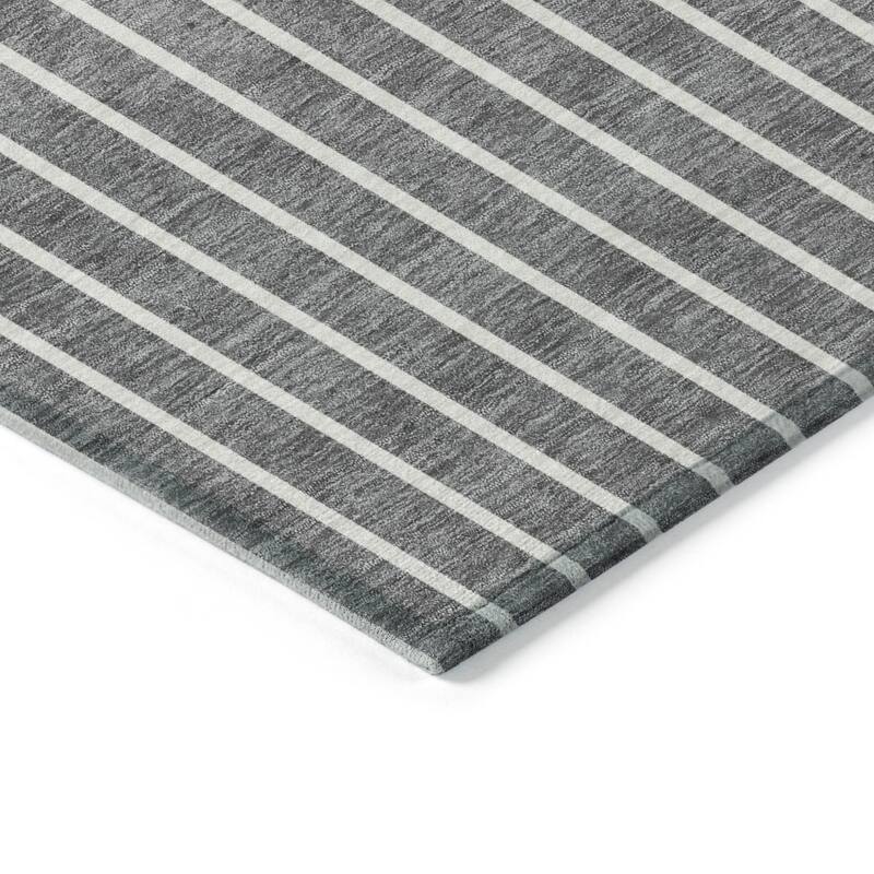 HomeRoots Striped Transitional Rectangle Outdoor Rug