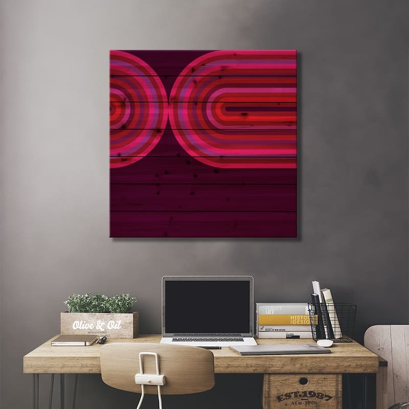 Flow Hot III Print On Wood by Greg Mably - Multi-Color