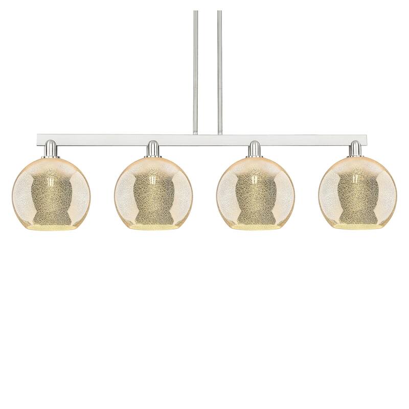 Innovations Lighting 716-4I-13-53 Athens Linear Athens 4 Light 53" - Brushed Satin Nickel / Mercury