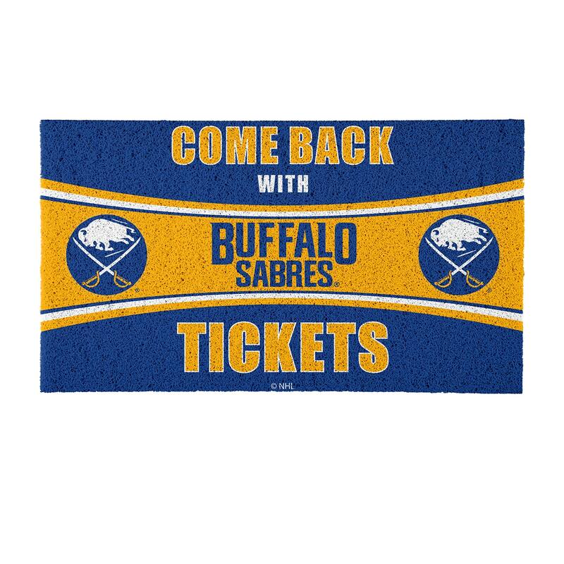 Boston Bruins 28 in. x 16 in. PVC "Come Back With Tickets" Trapper Door Mat