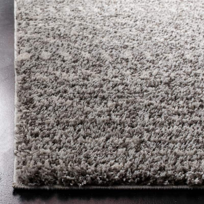 SAFAVIEH Arizona Shag Lotta Moroccan 1.2-inch Thick Rug - 6'7" x 6'7" Square - Brown/Ivory