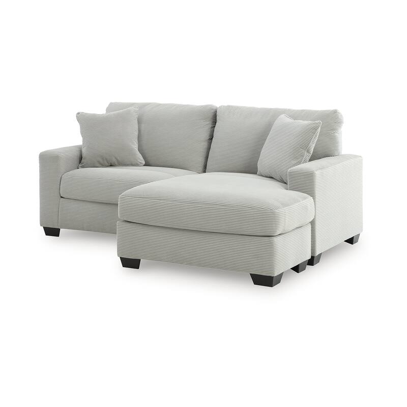 Signature Design by Ashley Ammon Light Gray Sofa Chaise - 85"W x 62"D x 40"H