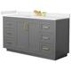 Option Dark Gray / White Quartz Top / Brushed Gold