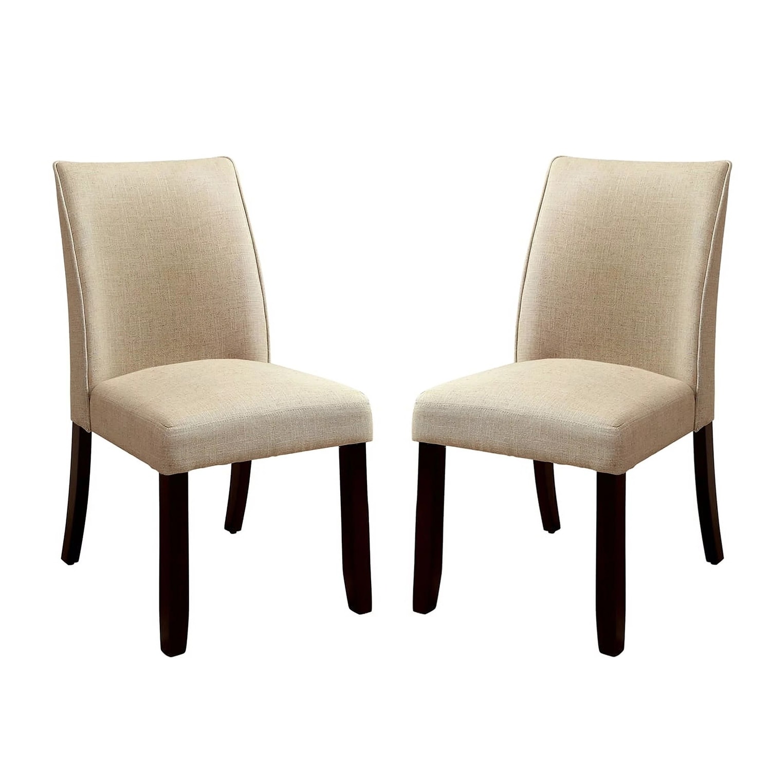 Set of 2 Padded Fabric Side Chairs