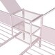 preview thumbnail 23 of 22, Metal Double Twin Size Platform Beds with House-shaped Headboard and a Built-in Nightstand, Two Shared Bed with Storage Shelves