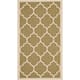 SAFAVIEH Courtyard Kathy Indoor/ Outdoor Waterproof Patio Backyard Rug - 2' x 3'7" - Green/Beige