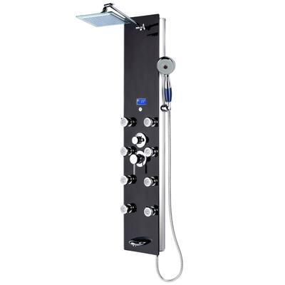 Blue Ocean 52 inch Aluminum SP787392B Shower Panel Tower with Rainfall Shower Head, 8 Multi-functional Nozzles