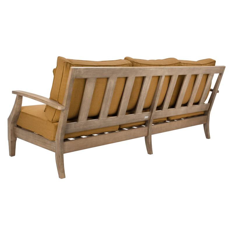 SAFAVIEH Couture Martinique Wood Patio Sofa - 82"W x 35"D x 32"H