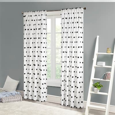 Pom Pom Embellished Curtain Panel(Only 1 Pc Panel)