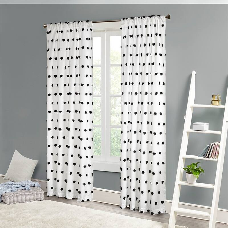 Pom Pom Embellished Curtain Panel