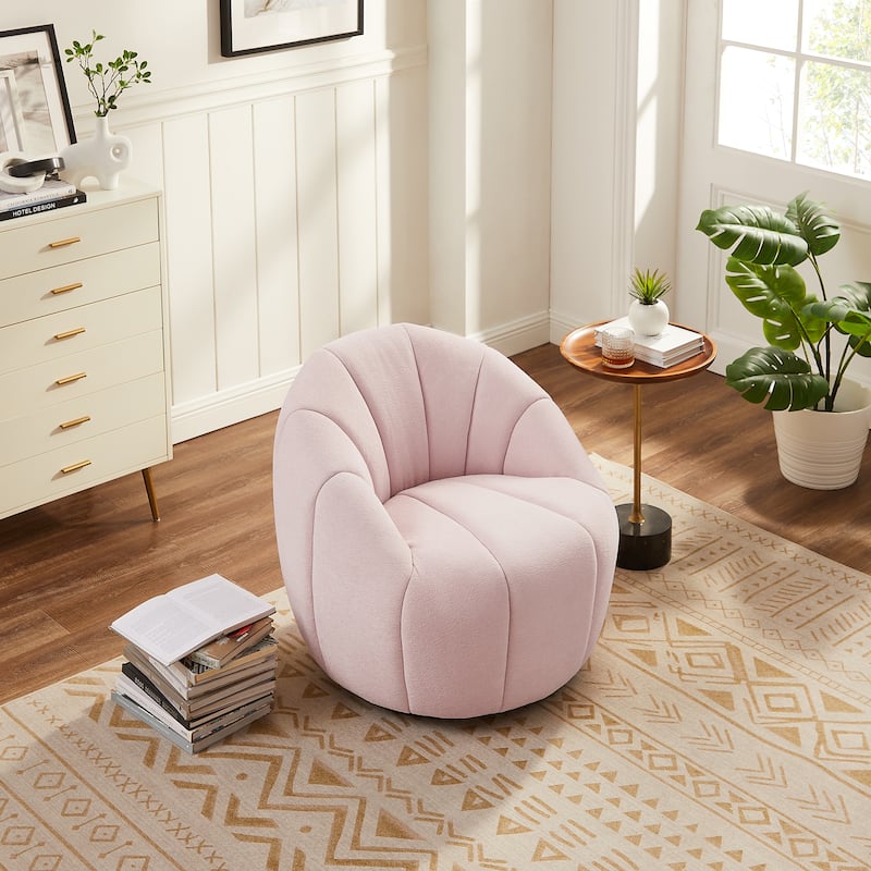 Art Leon Modern Swivel Barrel Chair
