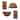 American Art Decor Half Circles Meet Right Angles 4-Piece Shelf Set - 10" x 5.5", 6.25" x 11.75" - N/A