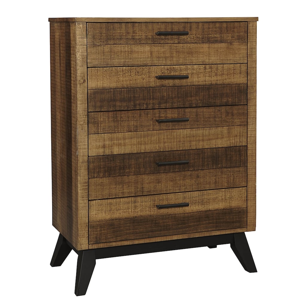Urban Rustic 5-Drawer Chest, Brushed Wheat