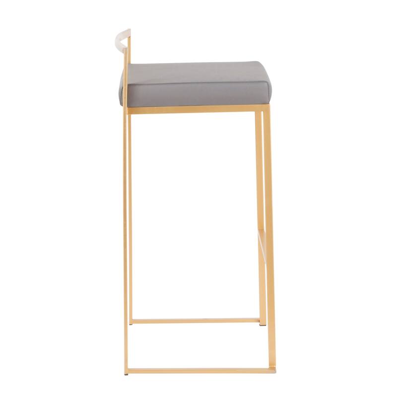 Silver Orchid Forrest Gold Stackable Bar Stools (Set of 2)