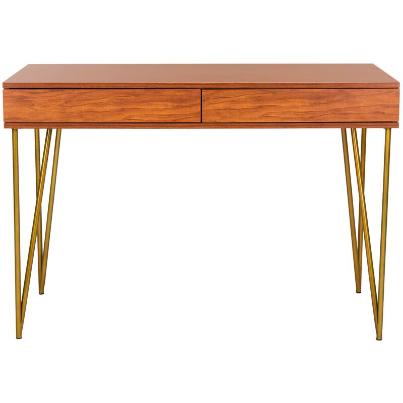 SAFAVIEH Pine Natural 2-drawer Desk