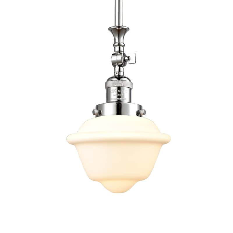 Innovations Lighting Small Oxford Single Light 8" Wide Mini Pendant - Polished Chrome / Matte White Cased