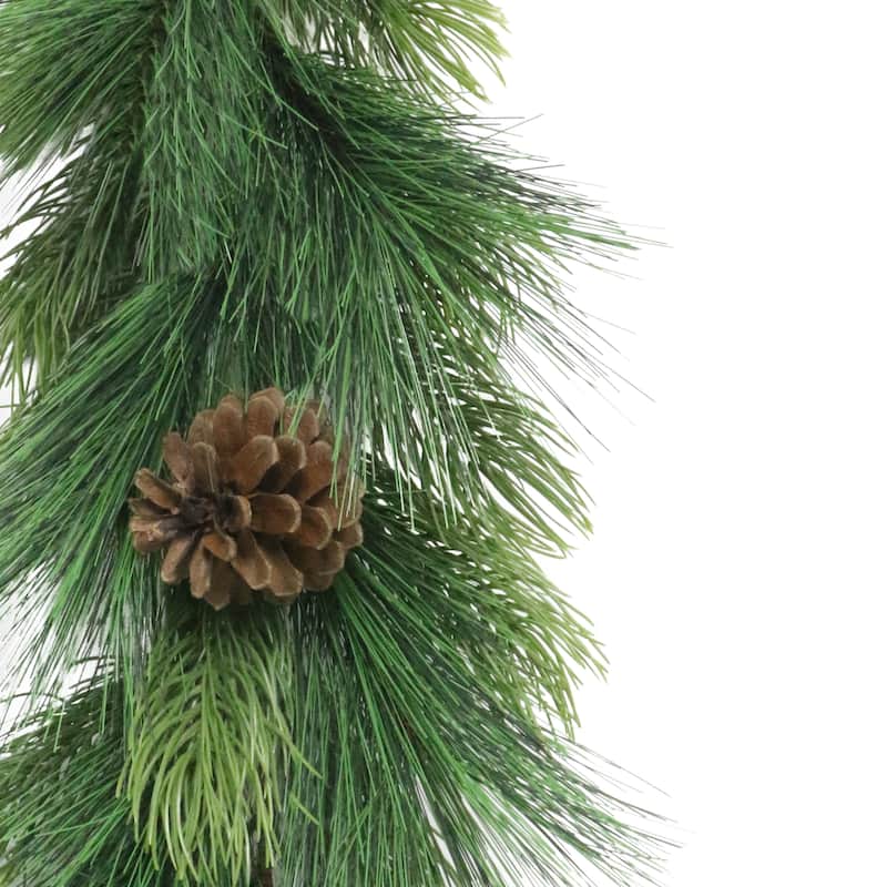Puleo International 9' x 10" Garland Adorned with Pinecones