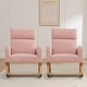preview thumbnail 47 of 83, HOMYKA 28" Wide Rocking Chair for Nursery with Solid Wood Leg Set of 2