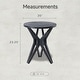preview thumbnail 17 of 21, COZAYH Pedestal Farmhouse End Table, Distressed Top with Base for Modern Farmhouse, Boho Decor, Round