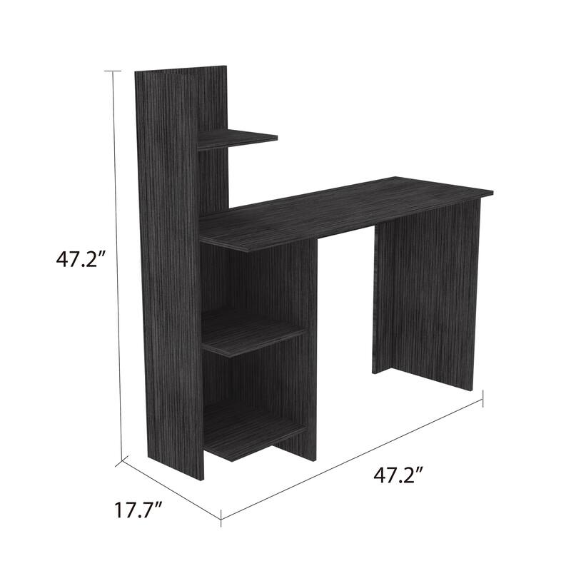 47-Inch Computer Desk with Open Shelves for Home Office Use