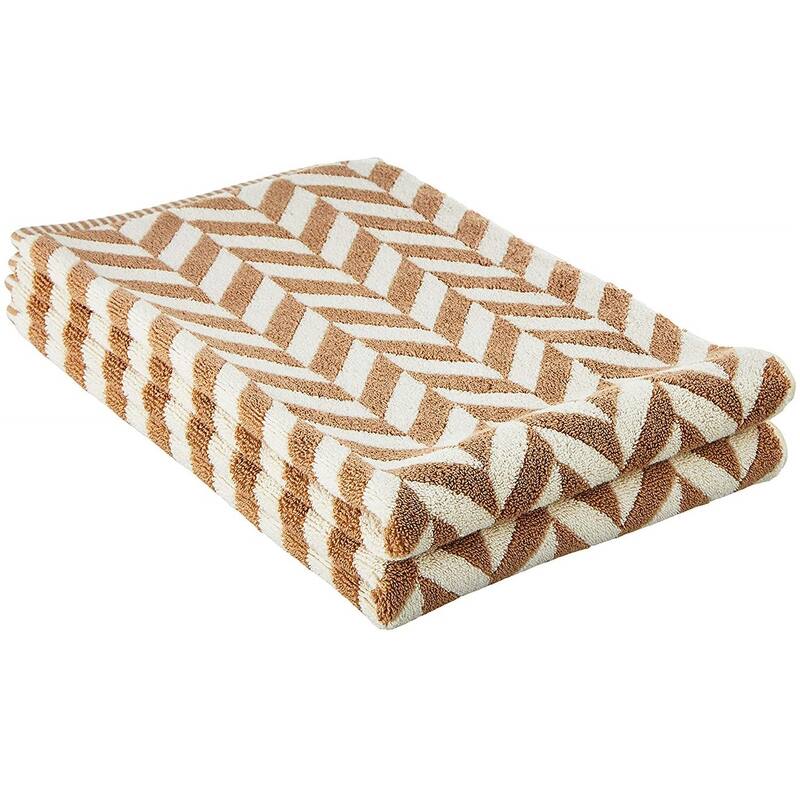 Violet Linen Versailles Pattern, 100% Cotton Highly Absorbent Jacquard Fashion Towel, 20" by 30", Hand Towels, Set of 2