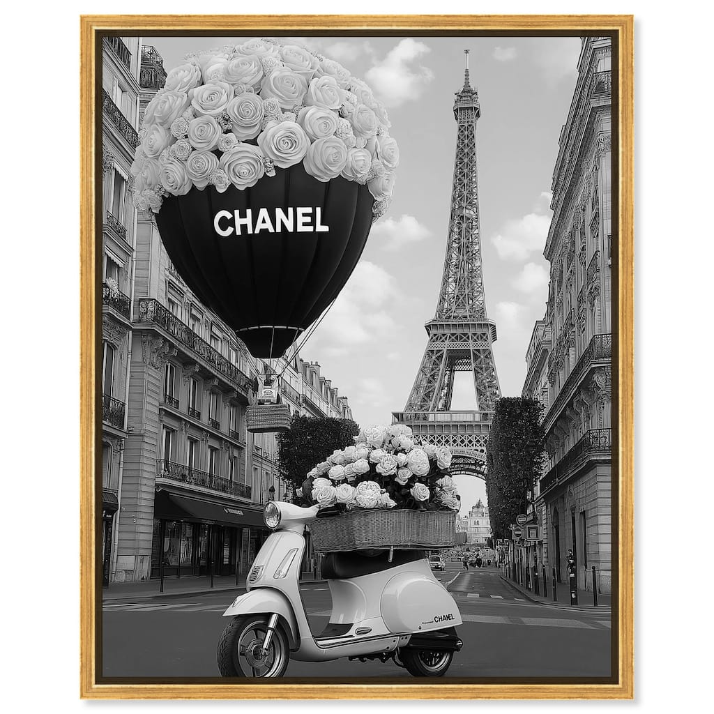 Scooter and Glam Balloon II Canvas by Art Remedy