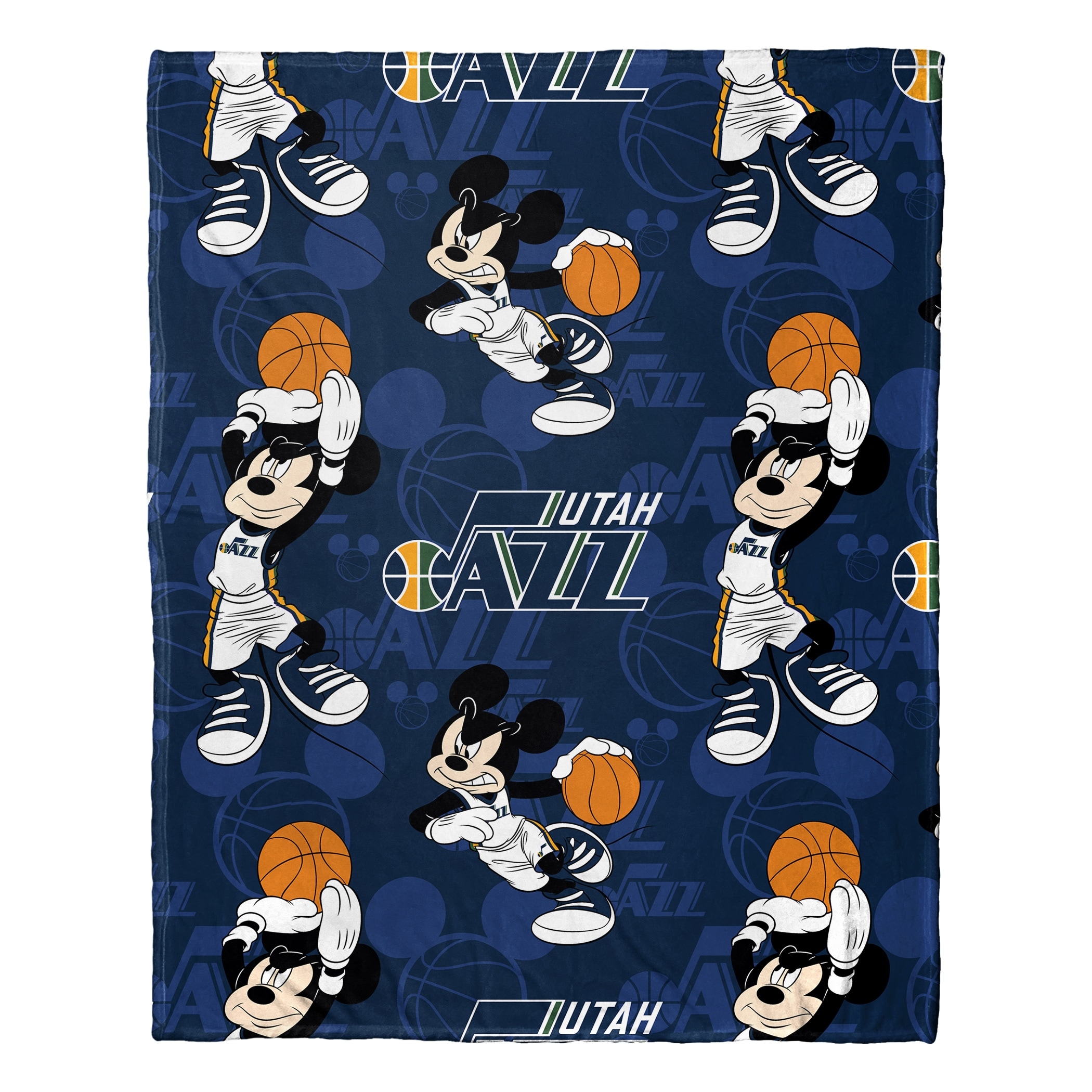 NBA - COB 312 Jazz Basketball Mickey Hugger Pillow & Silk Touch Throw Set