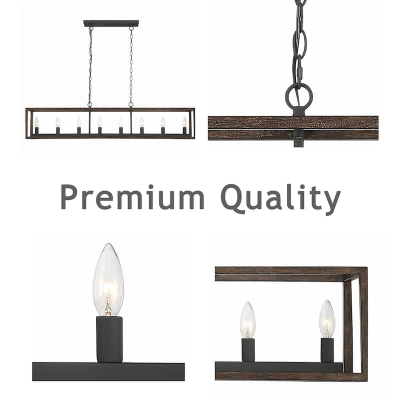 Acroma 8 - Light Kitchen Island Linear Chandelier-UL Certified - N/A