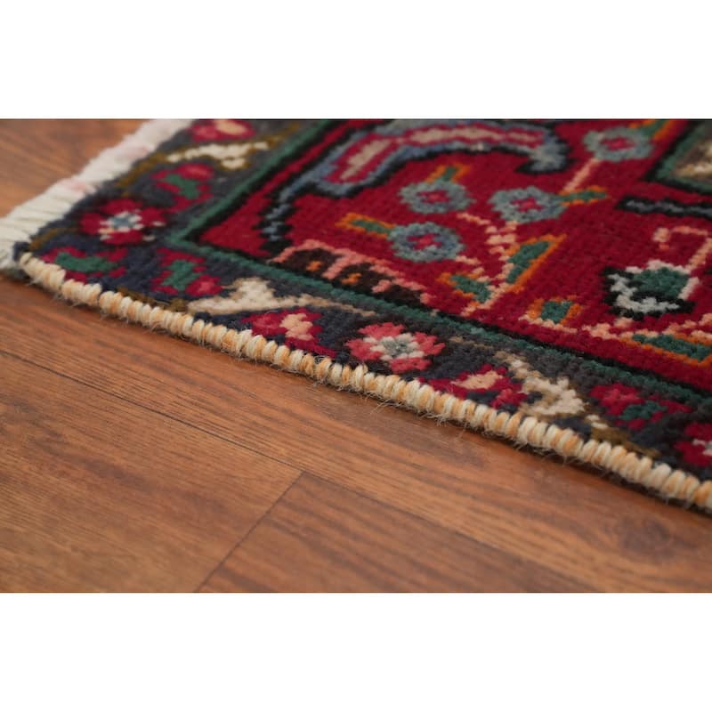 Hand Knotted Oriental 100% Wool Carpet Traditional Floral Red Tabriz Area Rug - 6' 2'' X 4' 7''