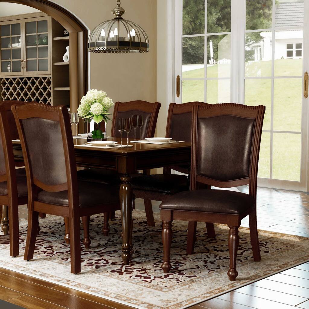 Copper Grove Madzharovo Traditional Faux Leather Dining Chairs (Set of 2)