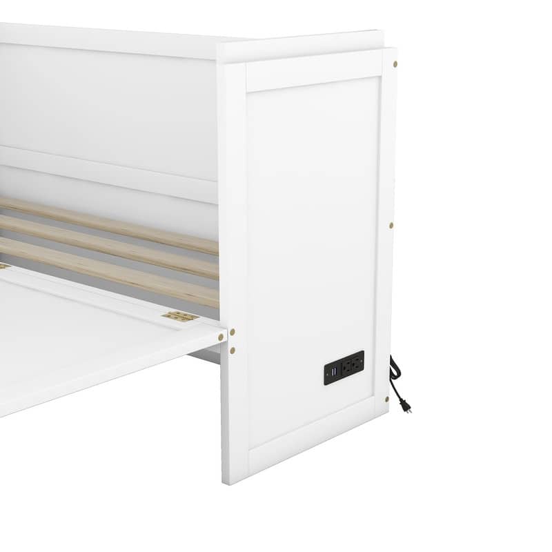 Murphy Bed with USB Port and a Large Drawer,Queen/Full Size
