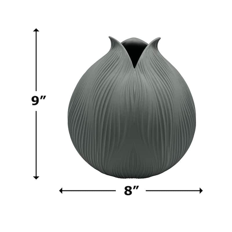 9 Inch Tall Modern Ceramic Flower Vase