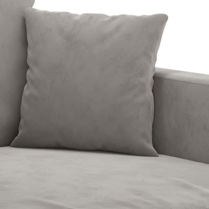 vidaXL Sofa Chair Light Gray 23.6" Velvet - 30.7" x 30.3" x 31.5"