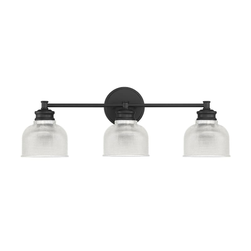 Meridian M80035 3 Light 24" Wide Bathroom Vanity Light with Halophane