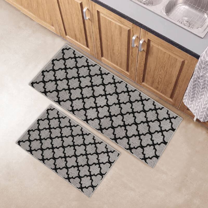Wool Effect Arabesque Kitchen Mat