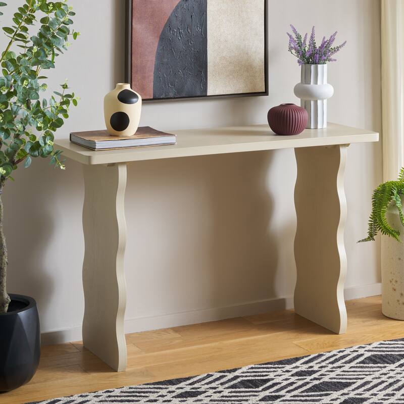 SAFAVIEH Home Preslyn Console Table - 47"W x 17"D x 30"H - Sand
