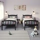 preview thumbnail 7 of 43, CraftPorch Mid-Century Twin Over Twin Bunk Bed
