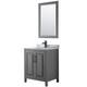 Option Dark Gray / White Carrara Marble Top / Matte Black