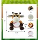 preview thumbnail 2 of 4, DolliBu Big Eye Giraffe Stuffed Animal with Baseball Plush Toy - 6 inches
