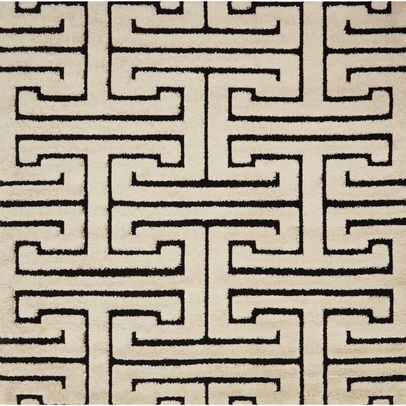 Alexander Home Julian Modern Greek-Key Shag Area Rug