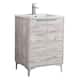 Option Rustic White - Polished Chrome Hardware