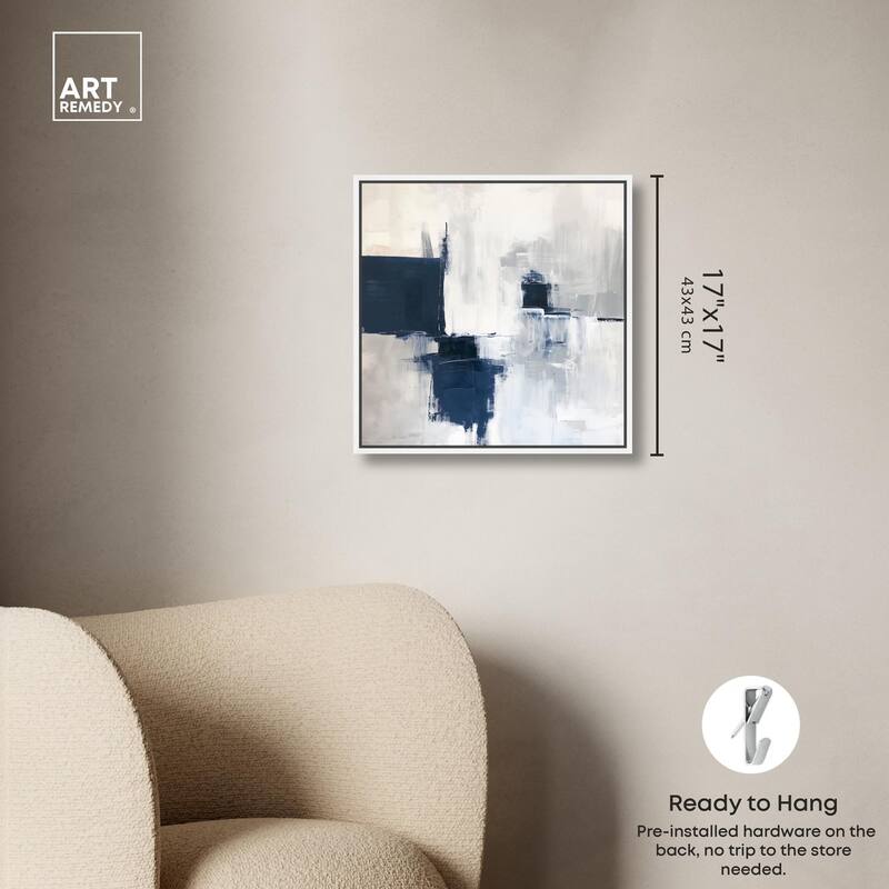 Porcelain Blue on White I Canvas by Art Remedy