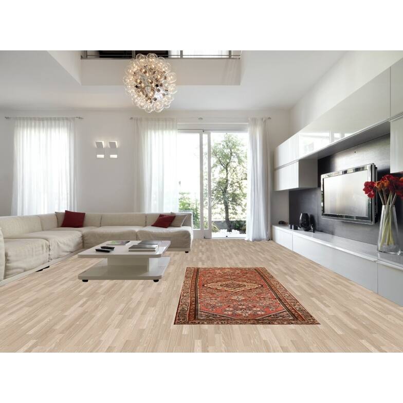 Hand Knotted Oriental 100% Wool Carpet Traditional Floral Oranges & Rust Lilian Area Rug - 10' 8'' X 4' 9''